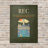 Thumbnail for Recife Guararapes - Gilberto Freyre International Airport REC vertical canvas print - no frame - green army background