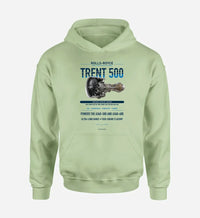 Thumbnail for TRENT 500 design on light green hoodie single side