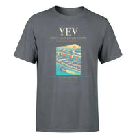 Thumbnail for Inuvik (Mike Zubko) Airport (YEV) T-Shirt single-side front print in Gray | inuvik-mike-zubko-airport-yev-double-side-t-shirt