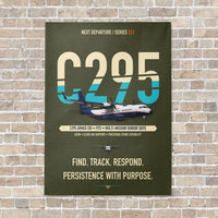 Thumbnail for Airbus C295 Armed ISR vertical canvas print - no frame - green army background