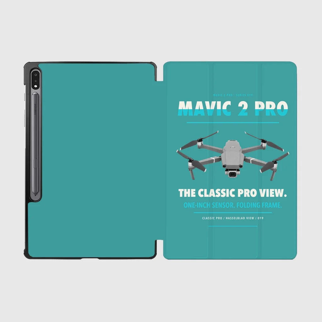 DJI Mavic 2 Pro design on turquoise samsung tablet tablet case