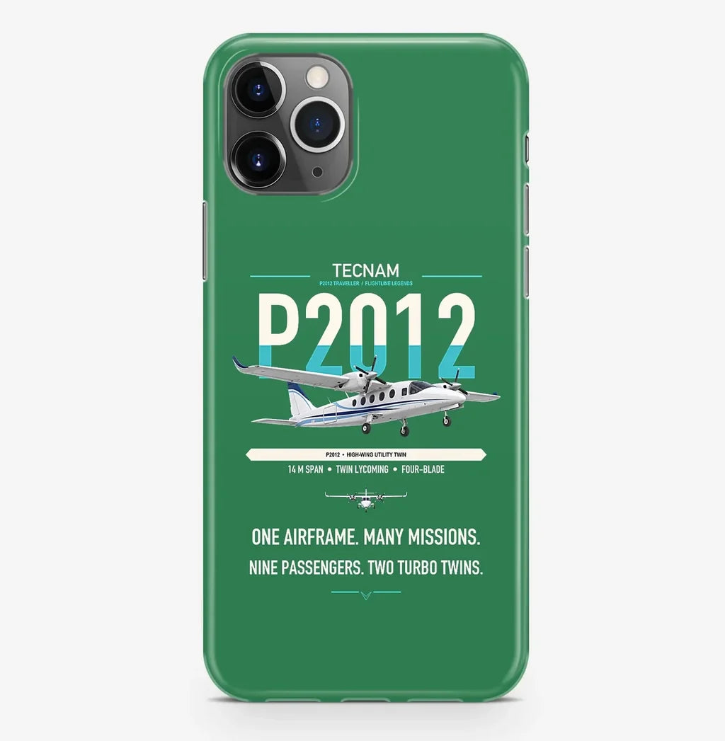 Tecnam P2012 Traveller design on green magsafe iphone case, for iPhone Pro Max