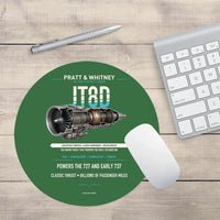 Thumbnail for JT8D design on green round mouse pad