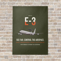 Thumbnail for E-3 Sentry AWACS vertical canvas print - no frame - green army background