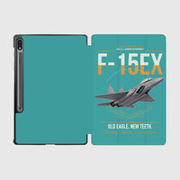 Thumbnail for F-15EX Eagle II design on turquoise samsung tablet tablet case