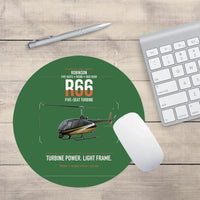 Thumbnail for Robinson R66 design on green round mouse pad
