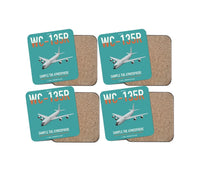 Thumbnail for WC-135R Constant Phoenix design on turquoise 4 pieces set coaster