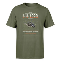 Thumbnail for Leonardo HH-139B design on green army t-shirt, single-side print