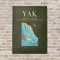 Thumbnail for Yakutat Airport YAK vertical canvas print - no frame - green army background