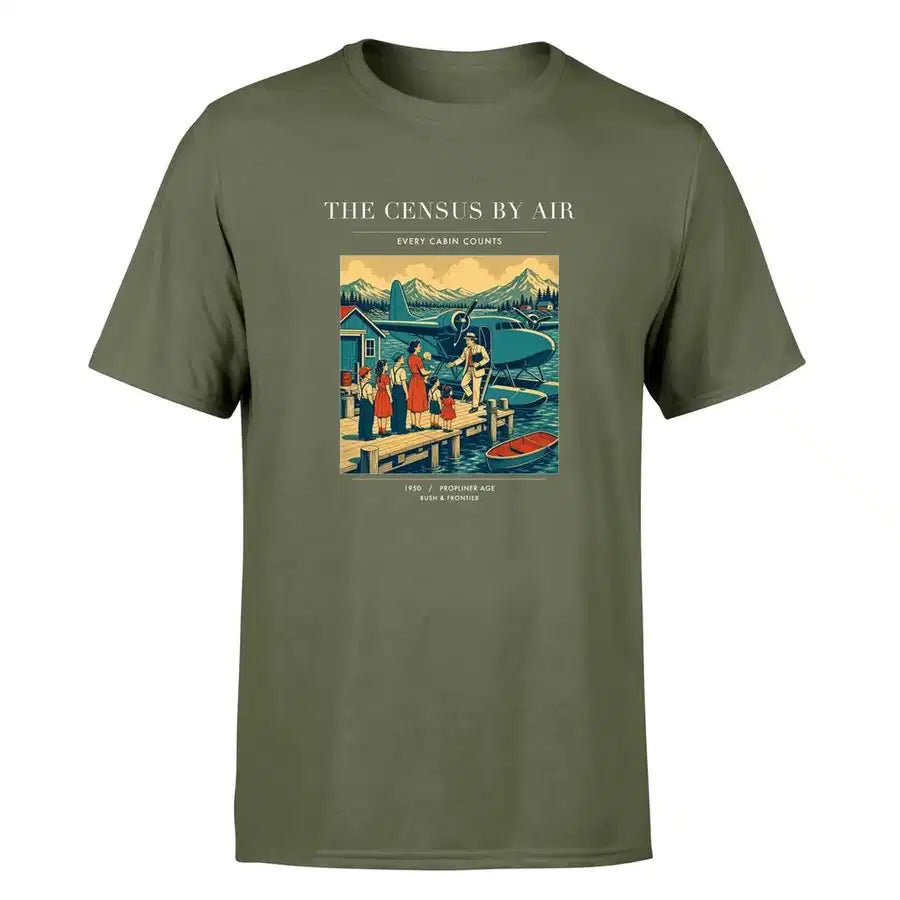 VINTAGE G4416 - The Census By Air - Premium T-Shirt design on greenarmy premium t shirt