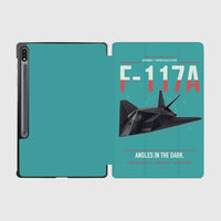 Thumbnail for F-117A Nighthawk design on turquoise samsung tablet tablet case