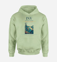 Thumbnail for Inverness Airport (INV) design on light green hoodie single-side print