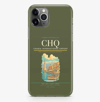 Thumbnail for Chania Airport (CHQ) design on green army iPhone 16 Pro MagSafe case