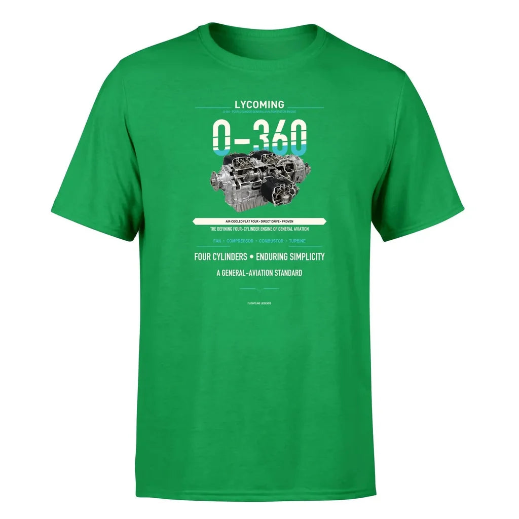 O-360 design on green single side