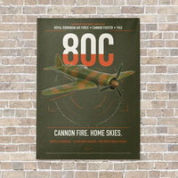 Thumbnail for IAR 80C vertical canvas print - no frame - green army background