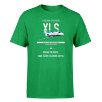 Thumbnail for Cessna Citation XLS design on green double-side t-shirt, single-side print