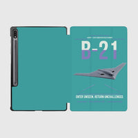 Thumbnail for B-21 Raider design on turquoise samsung tablet tablet case
