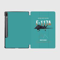 Thumbnail for F-117A Nighthawk Own The Night design on turquoise samsung tablet tablet case