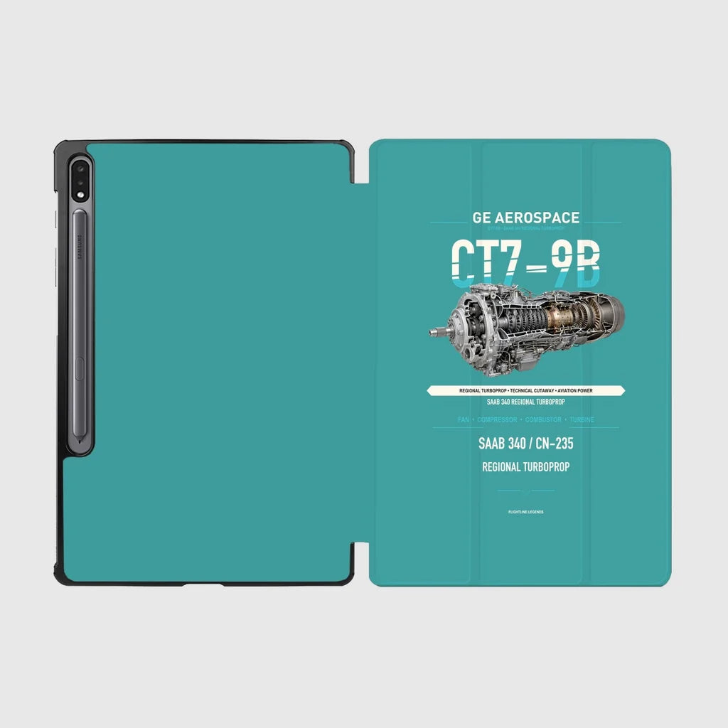 CT7-9B design on turquoise samsung tablet tablet case