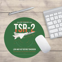 Thumbnail for BAC TSR-2 design on green round mouse pad