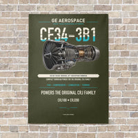 Thumbnail for CF34-3B1 vertical canvas print - no frame - green army background