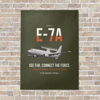 Thumbnail for E-7A Wedgetail vertical canvas print - no frame - green army background