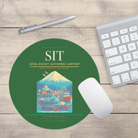 Thumbnail for Sitka Rocky Gutierrez Airport (SIT) design on green round mouse pad