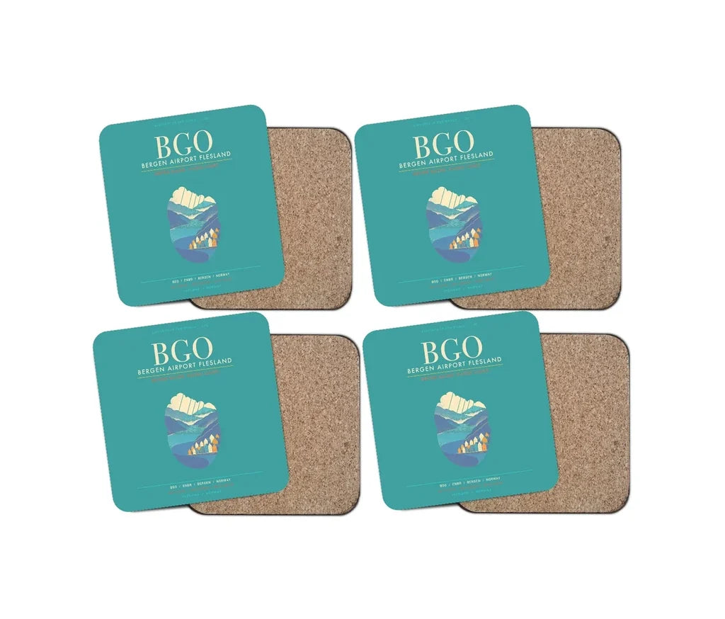 Bergen Airport Flesland BGO - Seven-Rain Fjord Tapestry - Turquoise