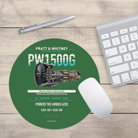 Thumbnail for PW1500G design on green round mouse pad