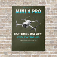 Thumbnail for DJI Mini 4 Pro vertical canvas print - no frame - green army background