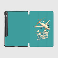 Thumbnail for Every Route Starts With A Clear Plan design on turquoise samsung tablet tablet case