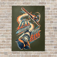 Thumbnail for The Lens Waits For The Perfect Bank vertical canvas print - no frame - green army background