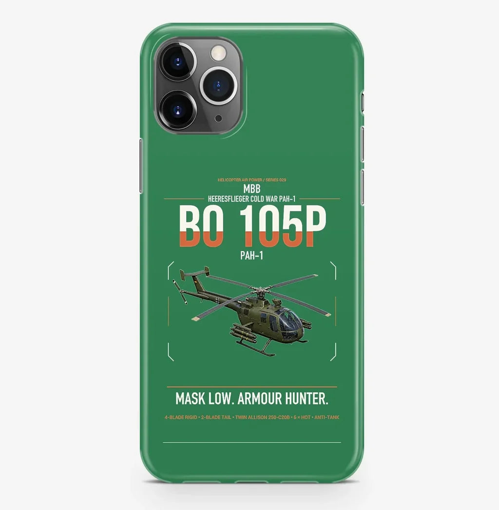 MBB BO 105P PAH-1 design on green magsafe iphone case, for iPhone Pro Max