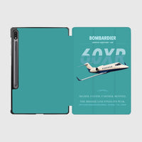 Thumbnail for Bombardier Learjet 60XR design on turquoise samsung tablet tablet case