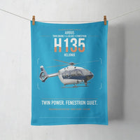 Thumbnail for Airbus H135 design on turquoise towel