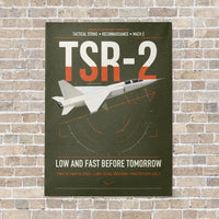 Thumbnail for BAC TSR-2 vertical canvas print - no frame - green army background