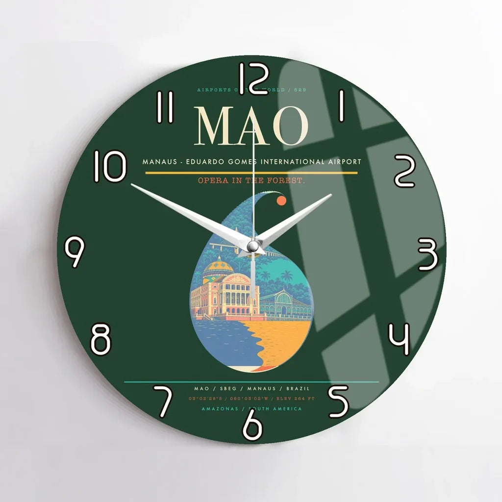 Manaus - Eduardo Gomes International Airport MAO Wall-Clock No-Frame - Dark Green