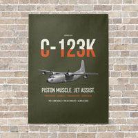 Thumbnail for C-123K Provider vertical canvas print - no frame - green army background