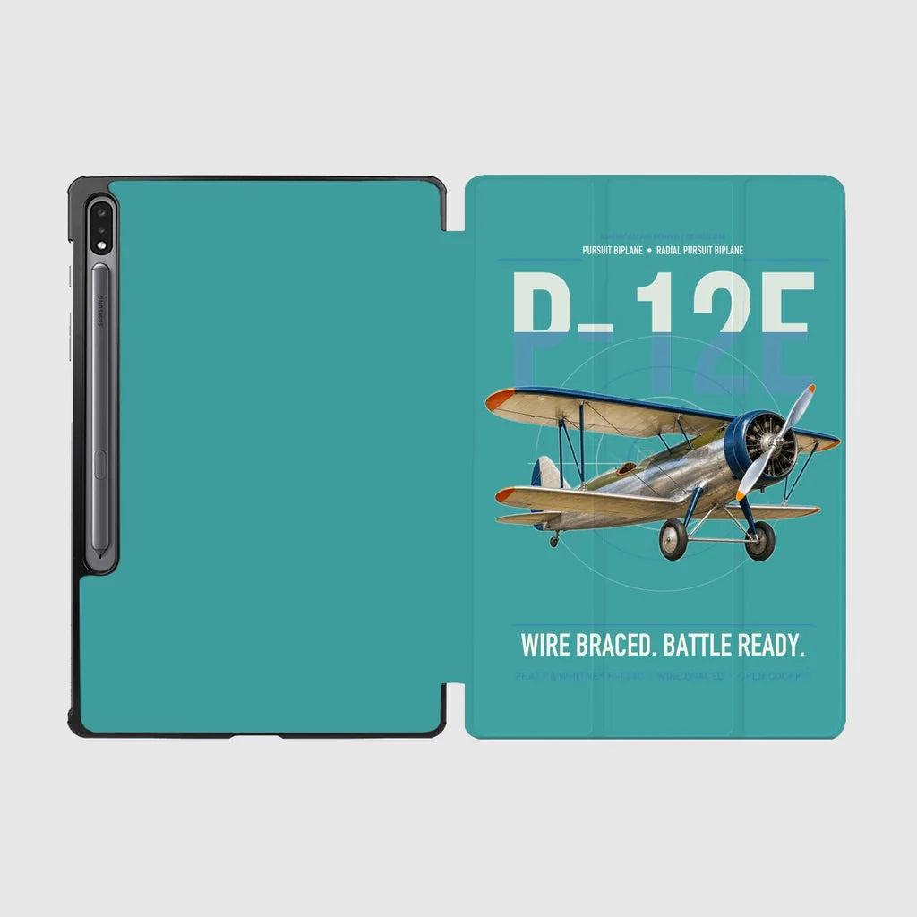 Boeing P-12E design on turquoise samsung tablet tablet case