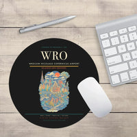 Thumbnail for Wrocaw Nicolaus Copernicus Airport WRO Mouse-Pad Round - Black