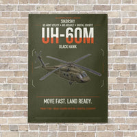 Thumbnail for Sikorsky UH-60M Black Hawk vertical canvas print - no frame - green army background