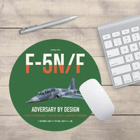 Thumbnail for F-5N F Adversary design on green round mouse pad