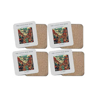 Thumbnail for The Canyon Mail Hook - Designed Coasters design on light gray 4-pieces-set