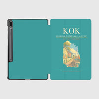 Thumbnail for Kokkola-Pietarsaari Airport (KOK) design on turquoise samsung tablet tablet case