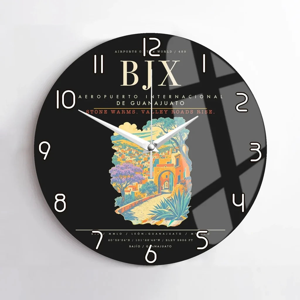 Aeropuerto Internacional de Guanajuato BJX Wall-Clock No-Frame - Black