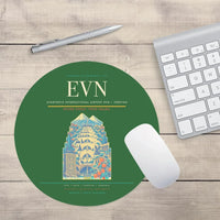 Thumbnail for Zvartnots International Airport (EVN) design on green round mouse pad