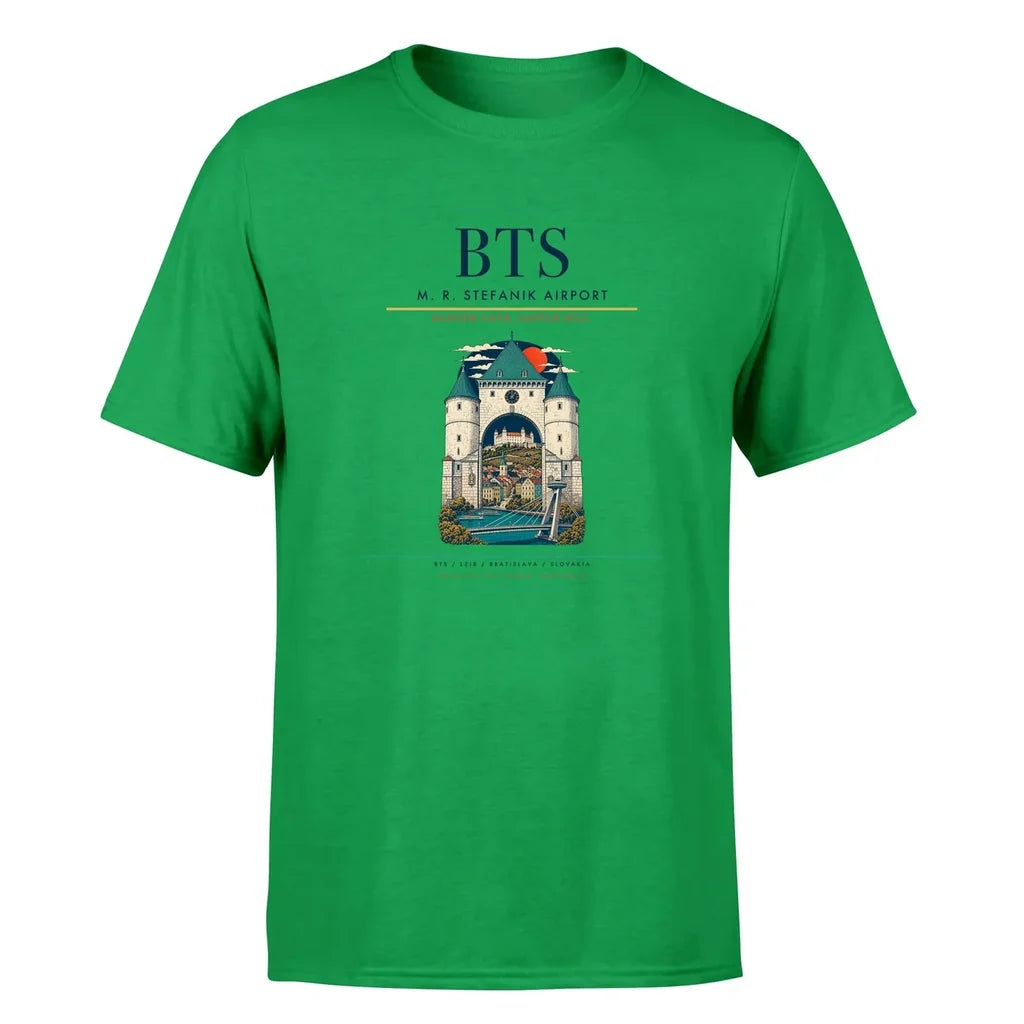Bratislava Airport (BTS) Premium T-Shirt Green