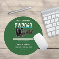 Thumbnail for PW2040 design on green round mouse pad