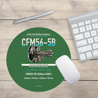 Thumbnail for CFM56-5B design on green round mouse pad
