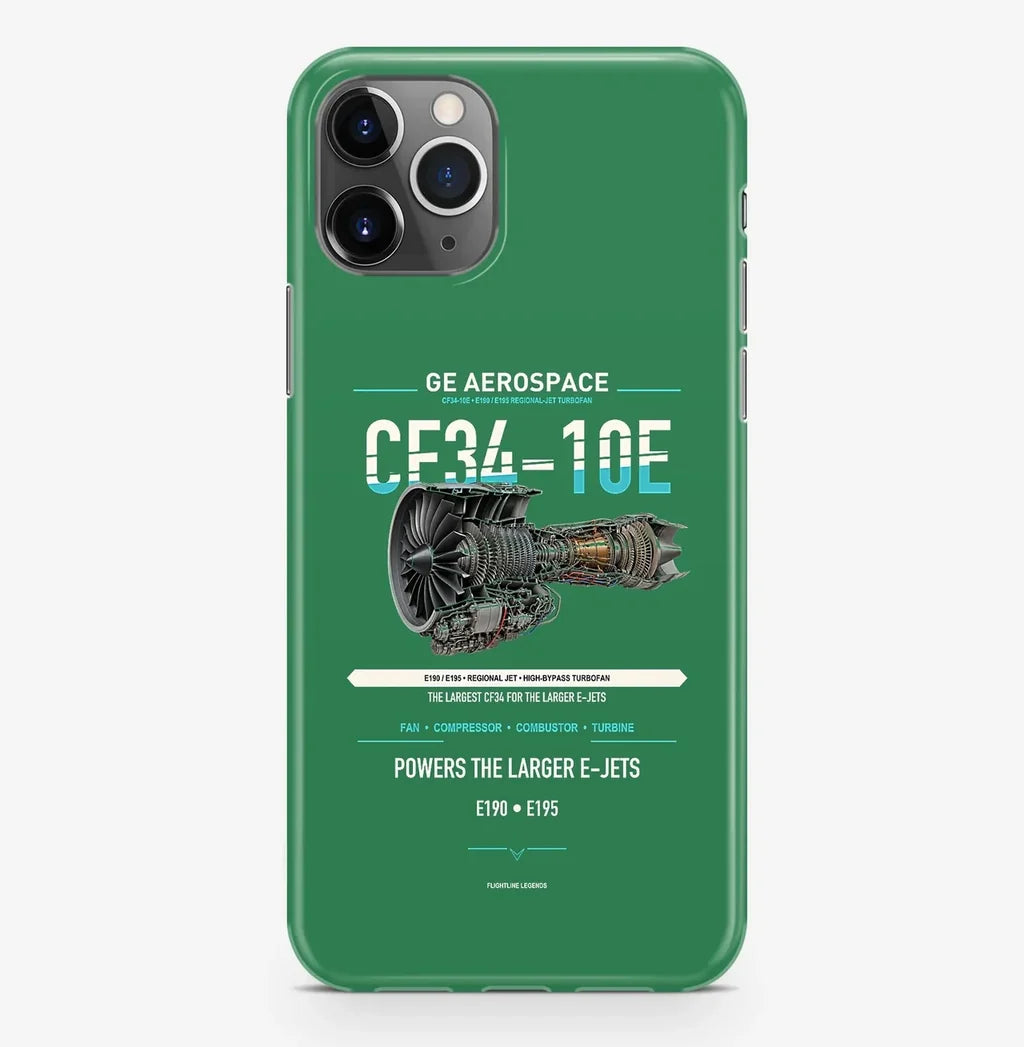 CF34-10E Case ProMax design on green iphone case promax